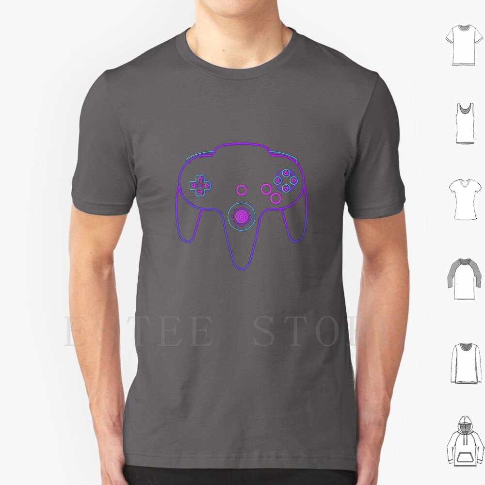 Retro Gaming N64 - Controlador de neón N64 camiseta hombres