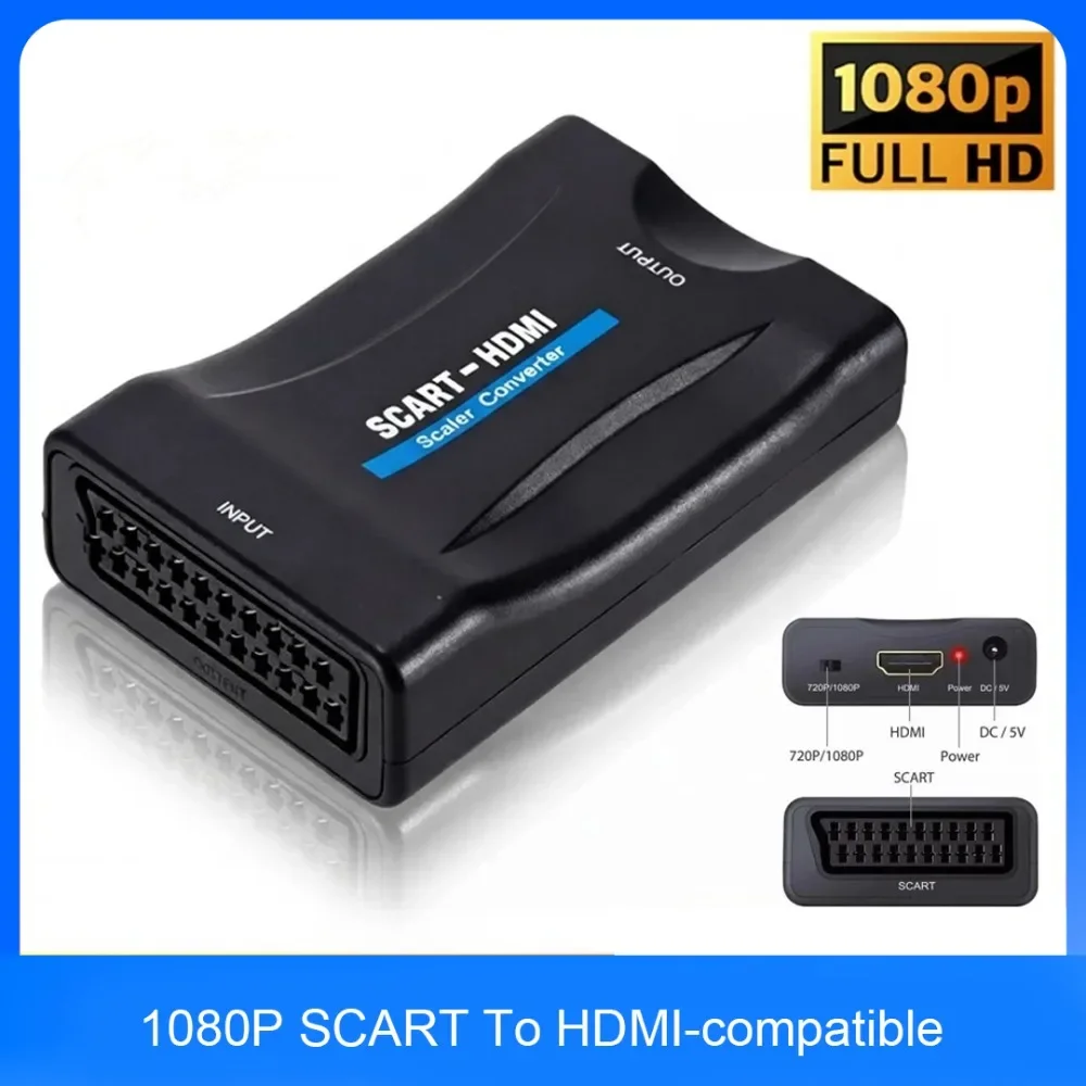 Scart To Hdmi - Adaptador convertidor de SCART a HDMI,