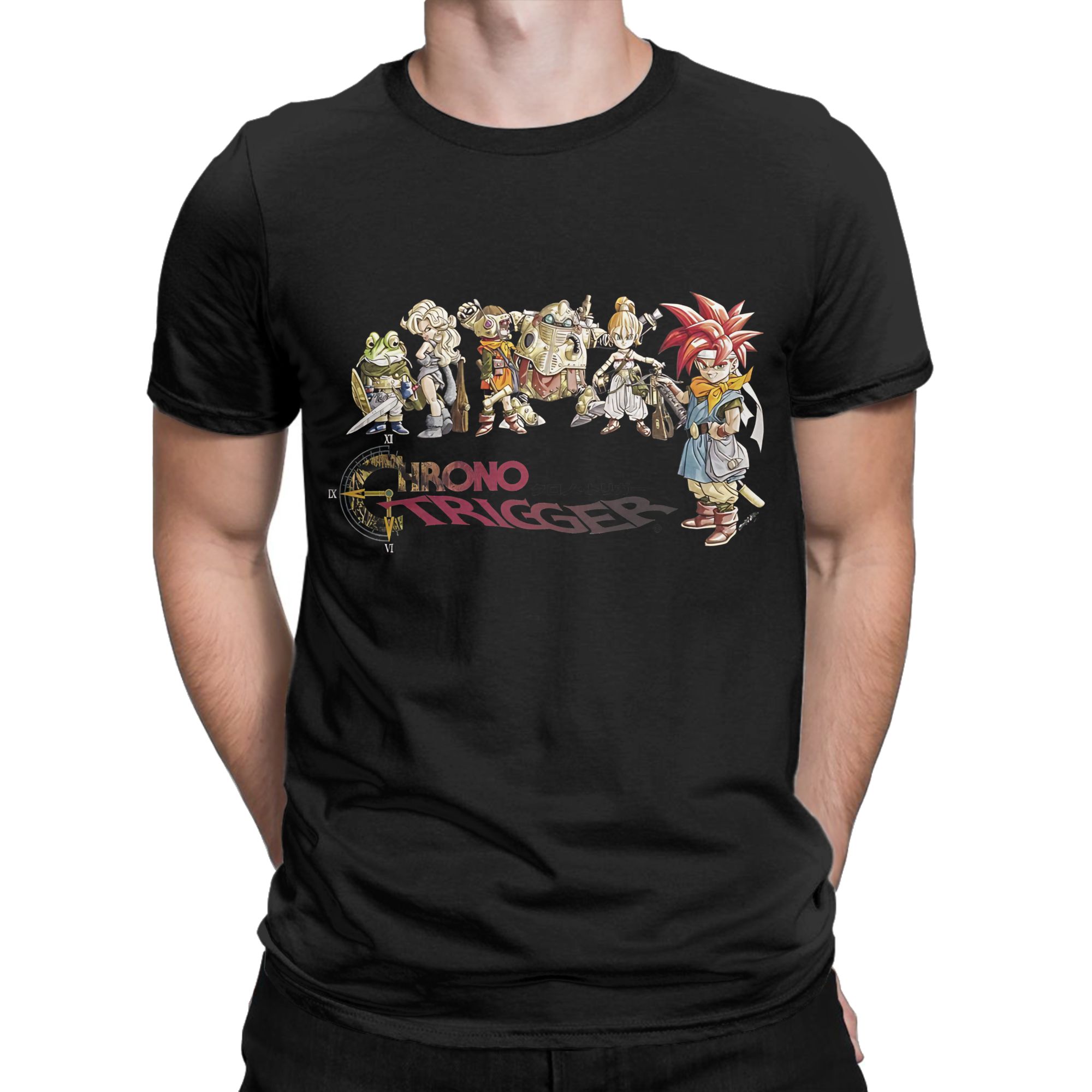 Retro Gaming T Shirt - Camiseta con logotipo de Chrono Trigger,