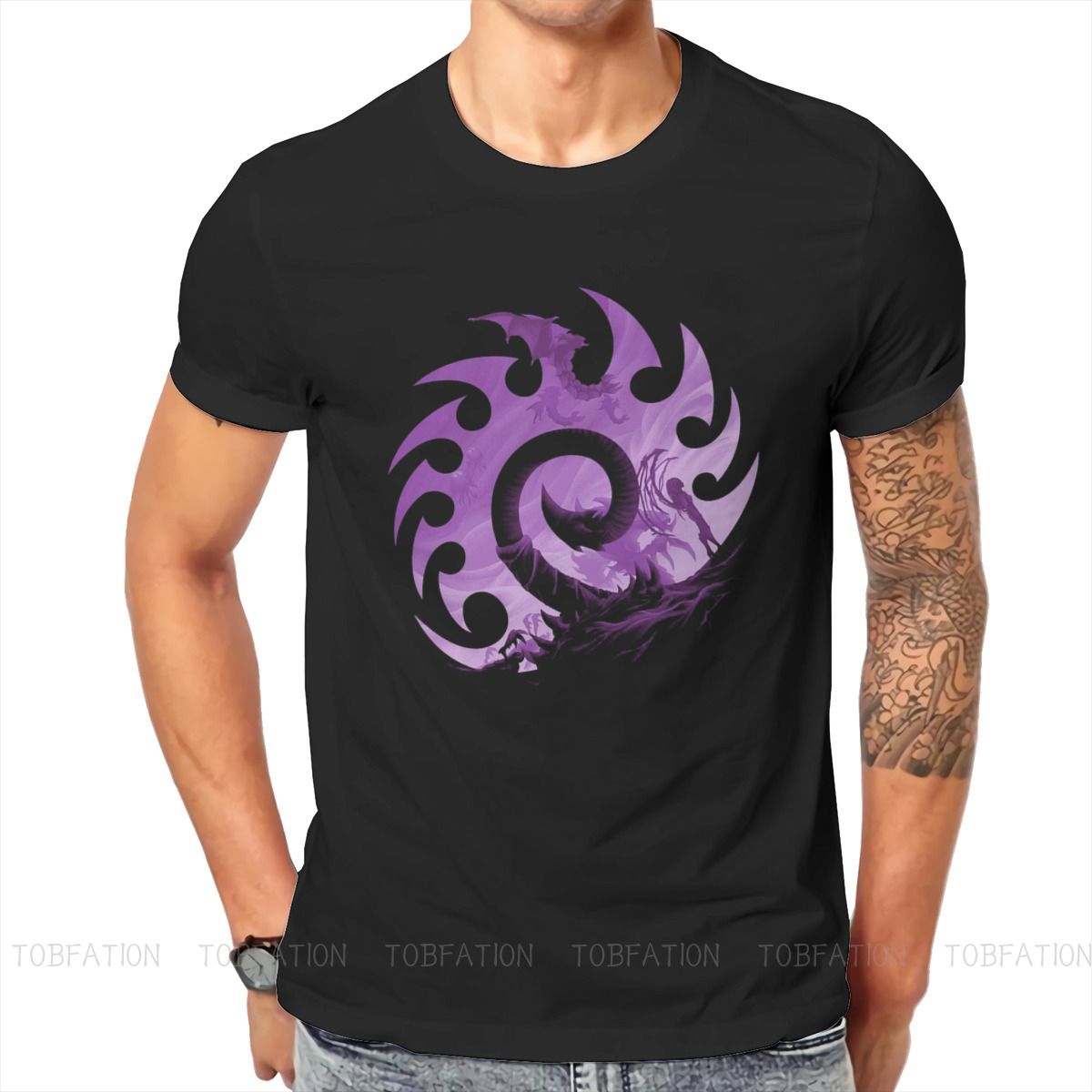 Retro Gaming T Shirt - StarCraft-Camiseta de juego de ciencia militar