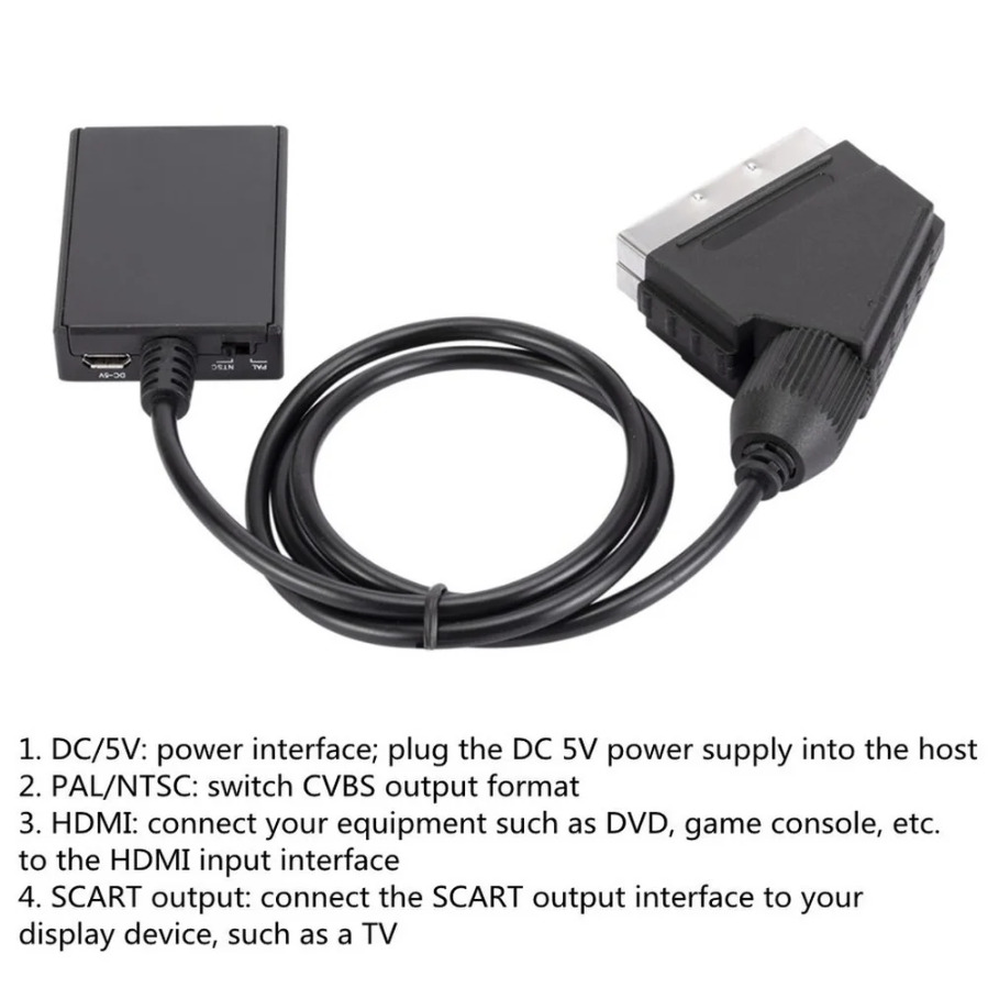 Convertidor HDMI Compatible co - Scart To Hdmi reseña y precio